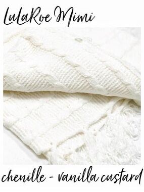 LuLaRoe Mimi Chenille Scarf - Vanilla